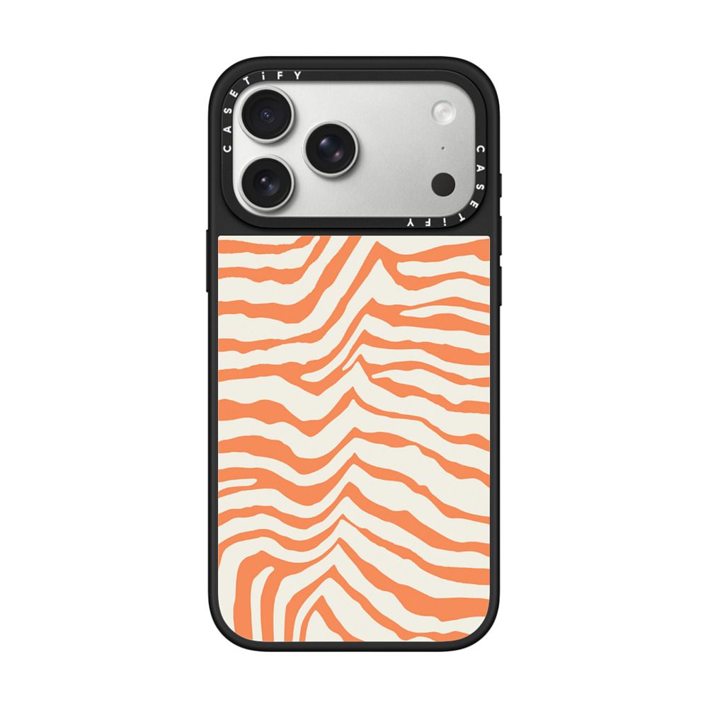 Zebra Stripe- Tangy Tango iPhone Case