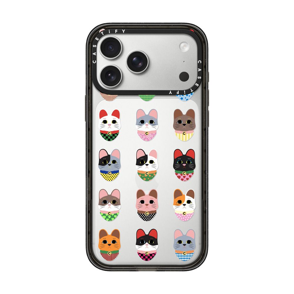Lucky Cat Grid iPhone Case