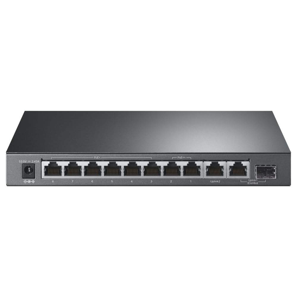 TP-Link TL-SG1210PP, 8 Port Gigabit PoE Switch, 6 PoE+ & 2 PoE++ Ports 123W