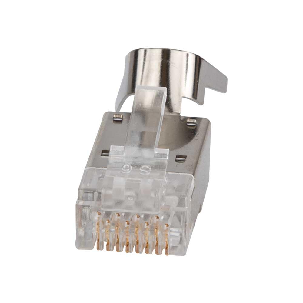 Klein Tools VDV826-754 Modular Data Plug for CAT6A Shielded Cable and Larger Diameter CAT6 Indoor or Outdoor Ethernet Cable, 100-Pack
