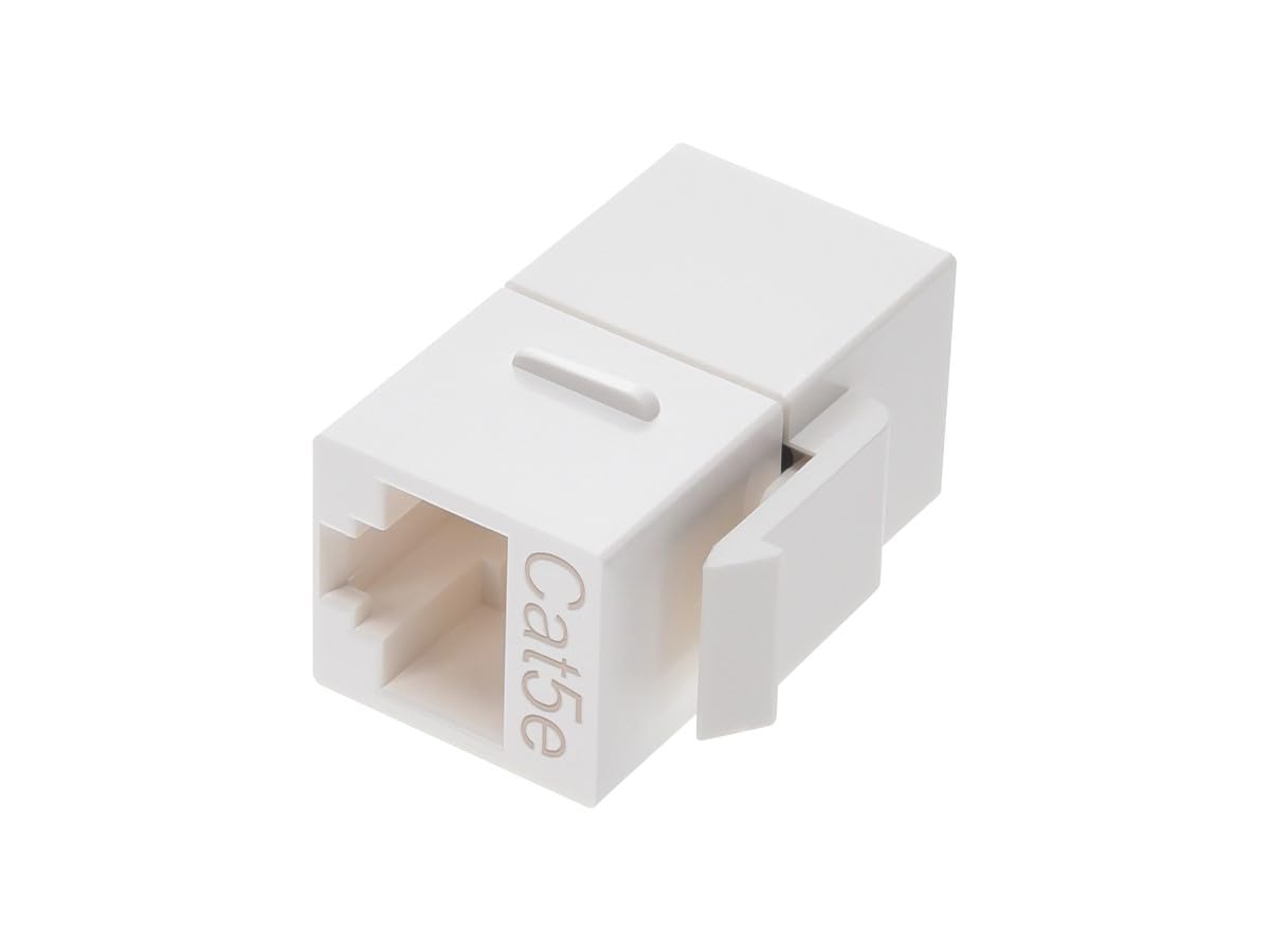 Monoprice Cat5e Inline Coupler Type Keystone Jack, White (107302)