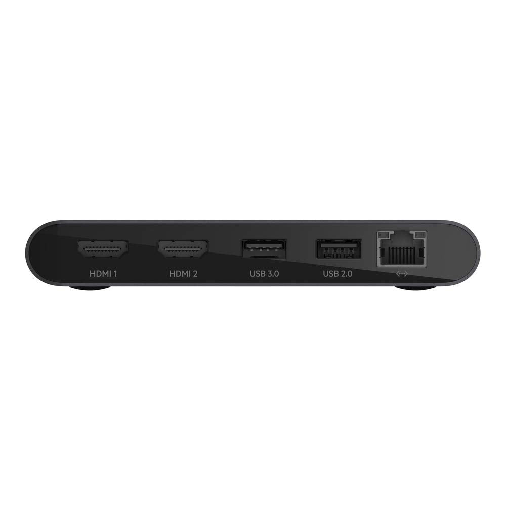 Belkin Thunderbolt 3 Dock Mini with Tethered Thunderbolt 3 Cable - Compatible with Mac OS and Windows USB-C Devices, Black