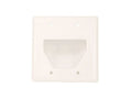 Monoprice 104001 Recessed Low Voltage Cable Wall Plate, 2-Gang, White