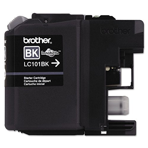 Brother Genuine Standard Yield Black Ink Cartridge, LC101BK, Replacement Black Ink, Page Yield Up To 300 Pages, LC101