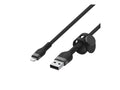 Belkin BoostCharge Pro Flex Braided USB Type A to Lightning Cable (3M/10FT), MFi Certified Charging Cable for iPhone 14/14 Plus, 13, 12, Pro, Max, Mini, SE, iPad and More - Black