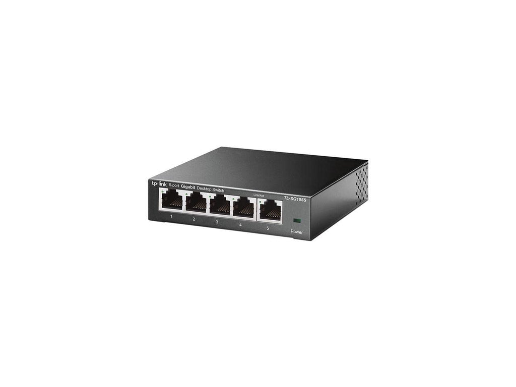 TP-Link TL-SG105S | 5 Port Gigabit Ethernet Switch | Desktop/Wall-Mount | Plug & Play | Fanless | Sturdy Metal | 3 Year Manufacturer Warranty | 802.1p/DSCP QoS & IGMP Snooping | Compact Design