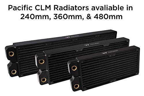 Thermaltake Pacific DIY Liquid Cooling System Clm240 40mm Thick High-Density Fins Dual-Row Copper Tubes Copper Radiator CL-W236-CU00BL-A
