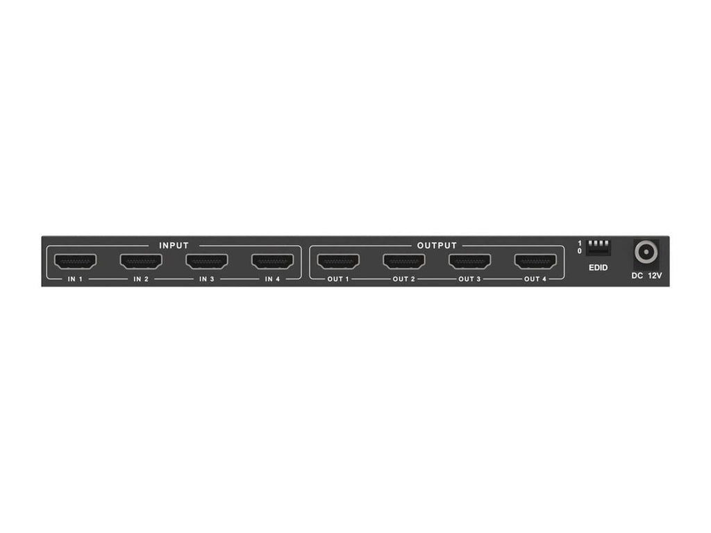 Monoprice Blackbird 4K 4x4 HDMI Matrix, 18G, 4K@60Hz, YCbCr 4:4:4, EDID, 4K to 1080p Downscaler, IR, HDR, HDR10, HDR10+, Black (143623)