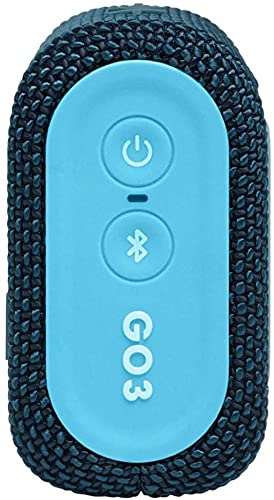 JBL Go 3 Portable Waterproof Wireless Bluetooth Speaker Bundle with Premium Carry Case (Blue Pink)
