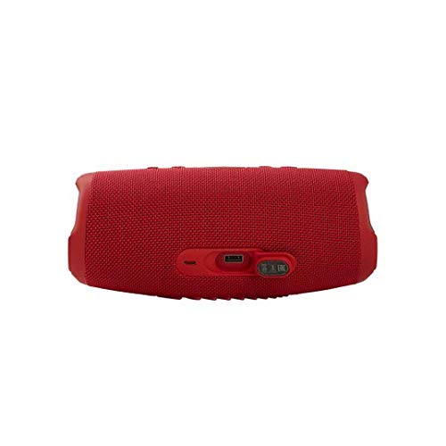JBL Charge 5 Waterproof Portable Speaker with Built-in Powerbank and gSport Carbon Fiber Case (Red)