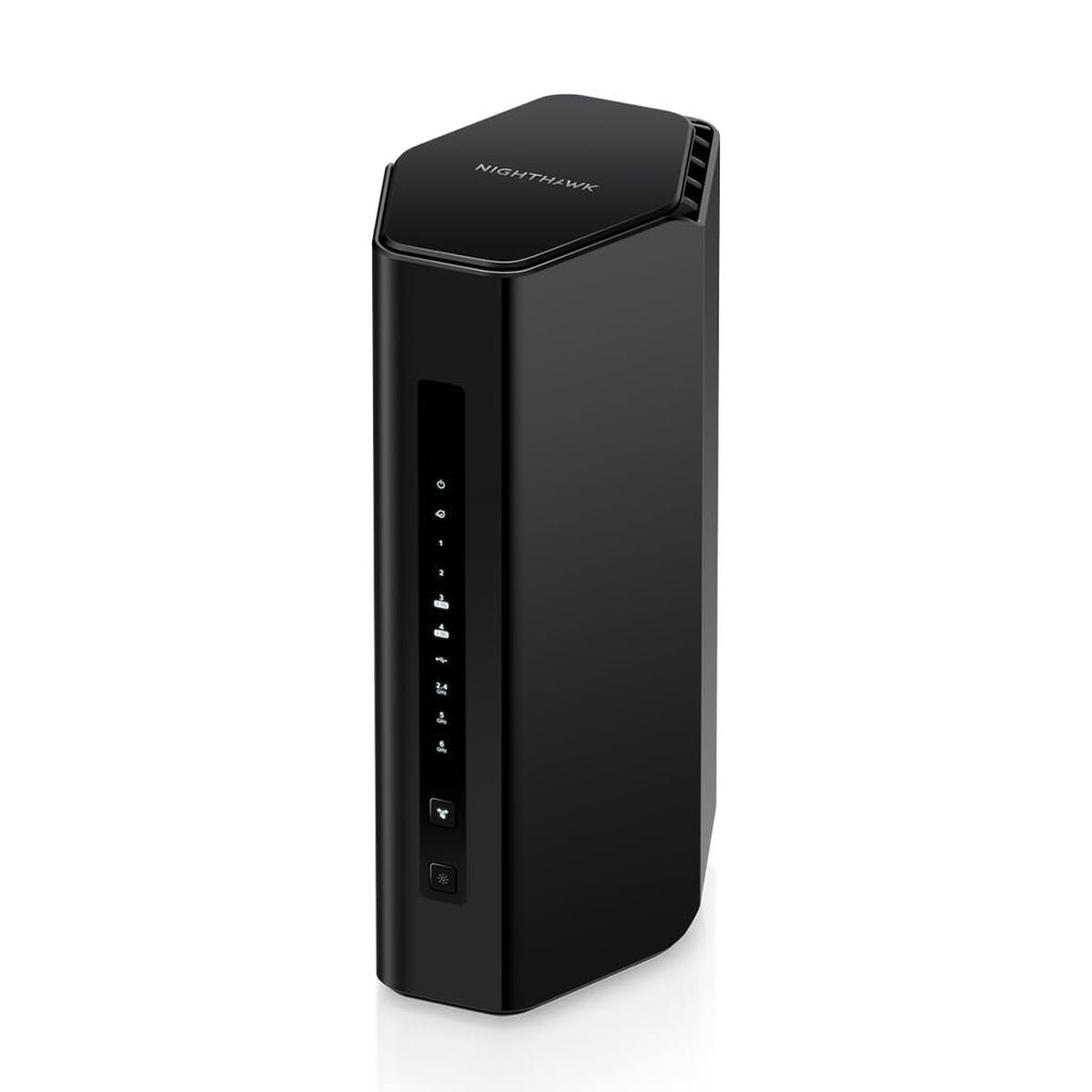 NETGEAR Nighthawk (RS200) Dual Band WiFi 7 Router Security Functions Wireless Speed BE6500 (up to 6.5Gbps) Covers up to 2500 sq.m, 80 Devices, 2.5GB Internet Port
