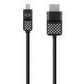 Belkin Mini Display Port to HDMI Cable, 12 ft (3.6 m), 4K (Compatible for Macbook Air, Macbook Pro and Other Mini-DP Enabled Devices), Black
