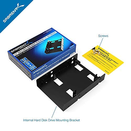 SABRENT 2.5 Inch to 3.5 Inch Internal Hard Disk Drive Mounting Bracket Kit (BK-HDDF)