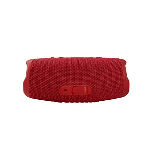 JBL Charge 5 Waterproof Portable Speaker with Built-in Powerbank and gSport Carbon Fiber Case (Red)