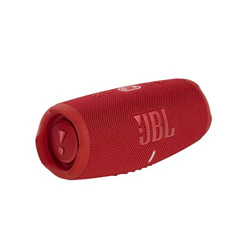 JBL Charge 5 Waterproof Portable Speaker with Built-in Powerbank and gSport Carbon Fiber Case (Red)