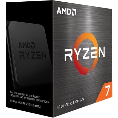 AMD Ryzensets 7 5800X Processor (8 Cores/16 threads, 105W TDP, AM4 socket, 36 MB Cache, 4,7Ghz max boost frequency, no cooler)