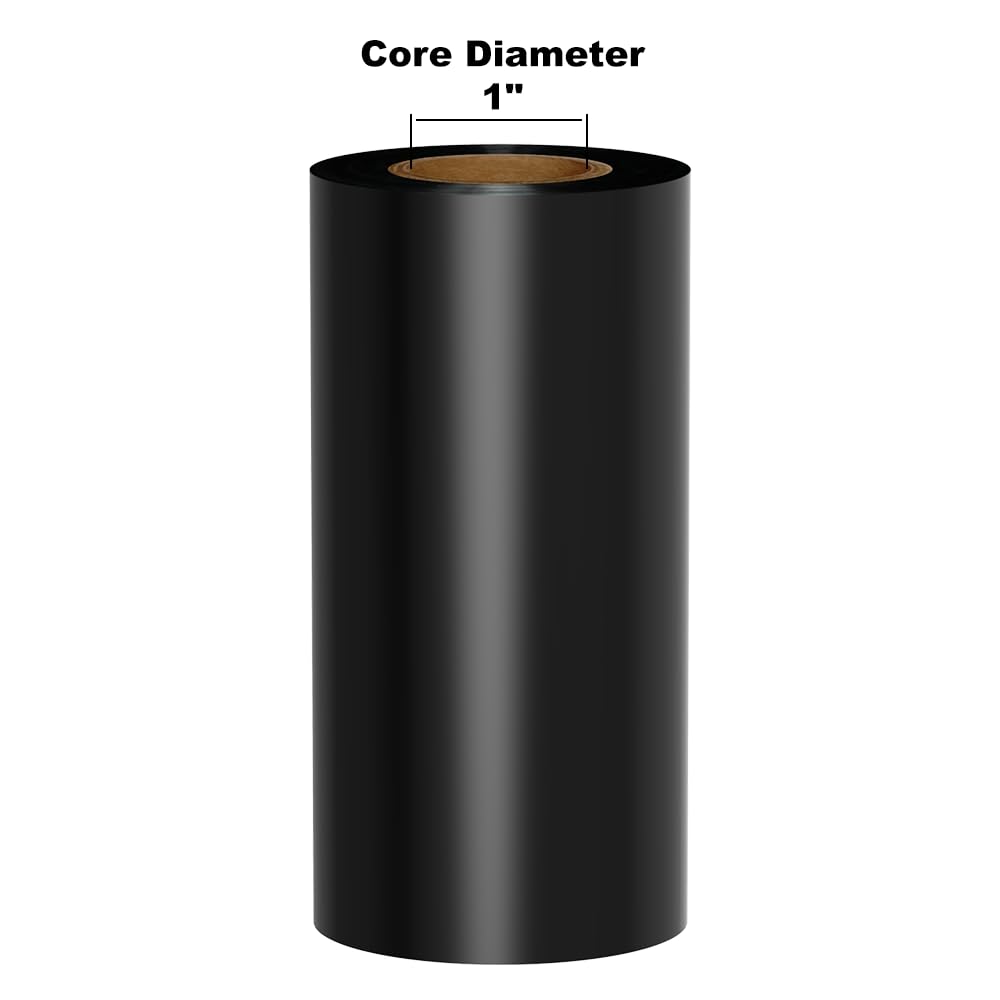 Premium Ribbon (Ink) on 1.00" Core for DuraLabel, LabelTac, SafetyPro and Others, Black, 4.33" x 984'