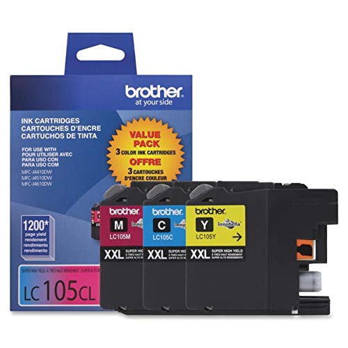 Brother Genuine LC1053PKS Super High Yield XXL Ink Cartridges,Cyan, magenta, yellow