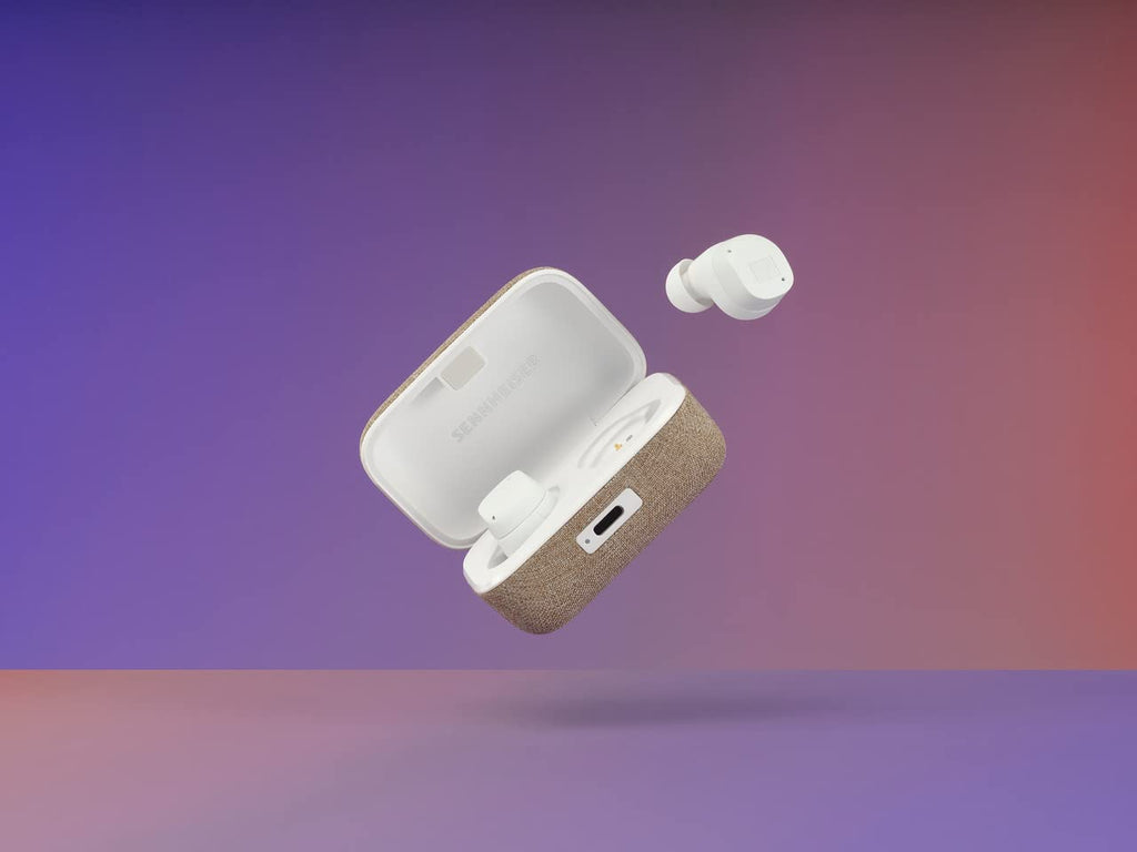 Sennheiser Momentum True Wireless 3 Earbuds -Bluetooth in-Ear Headphones for Music and Calls with Adaptive Noise Cancellation, Qi Wireless Charging, 28-Hour Battery Life and Compact Design, White