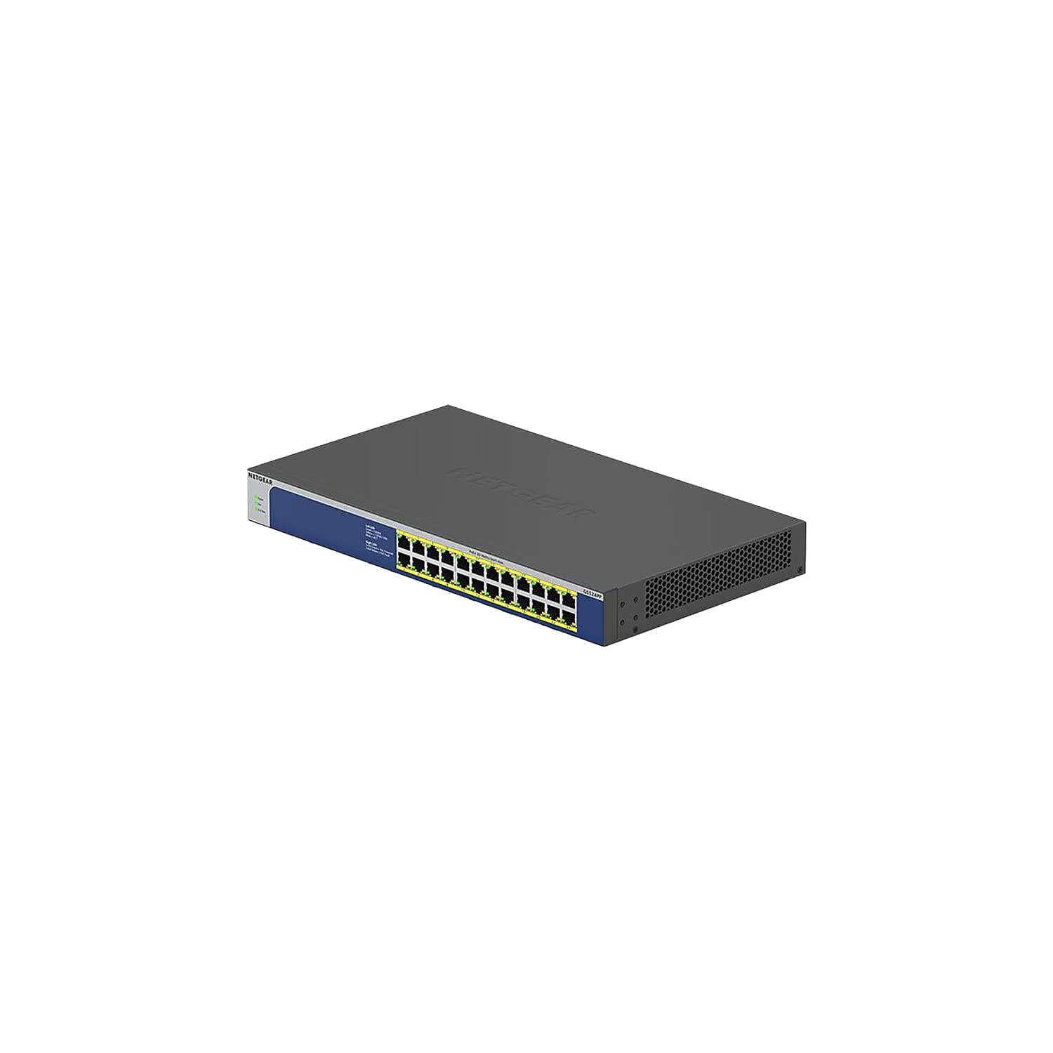NETGEAR 24-Port Gigabit Ethernet Unmanaged PoE Switch (GS524PP) - with 24 x PoE+ @ 300W, Desktop or Rackmount, and Limited Lifetime Protection