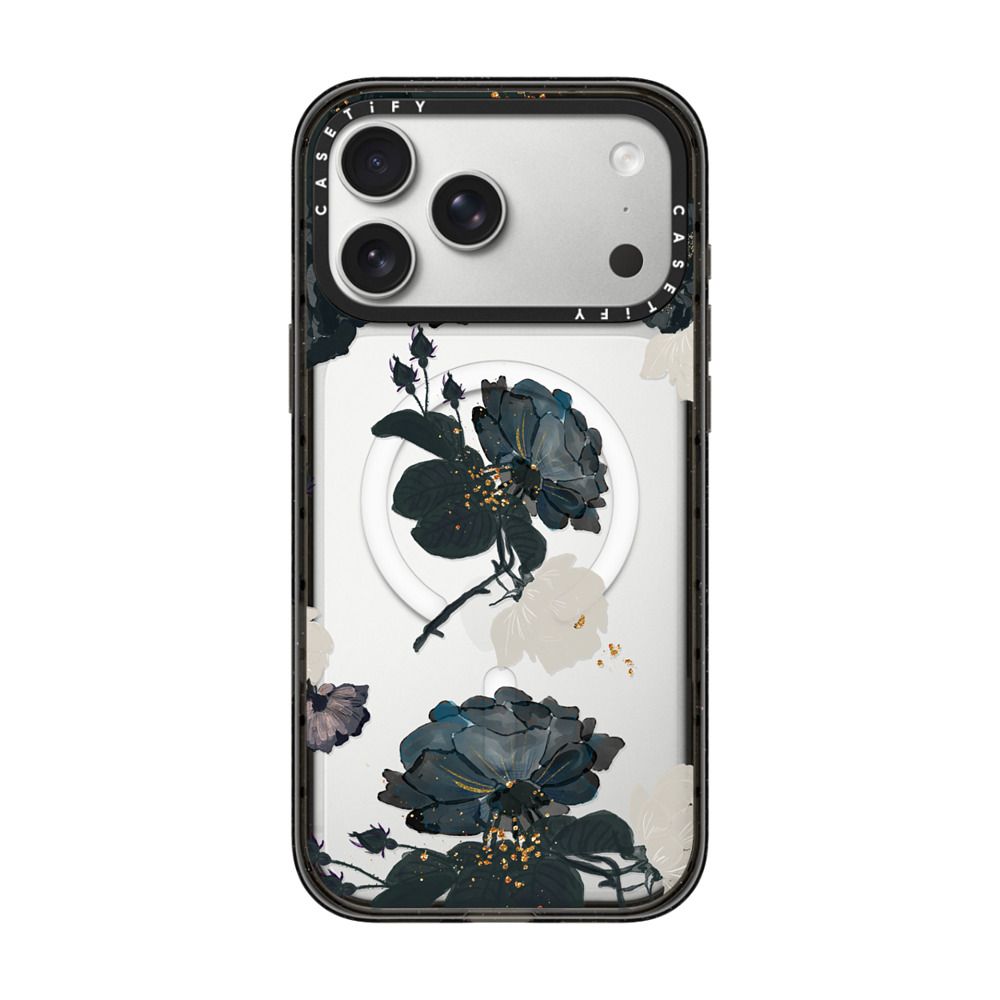 White and Black Floral iPhone Case