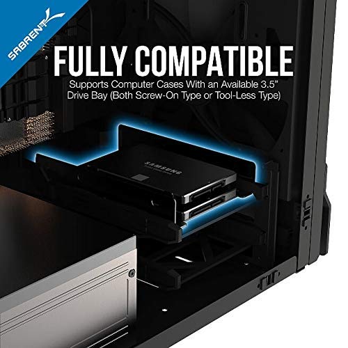 SABRENT 2.5 Inch to 3.5 Inch Internal Hard Disk Drive Mounting Bracket Kit (BK-HDDF)