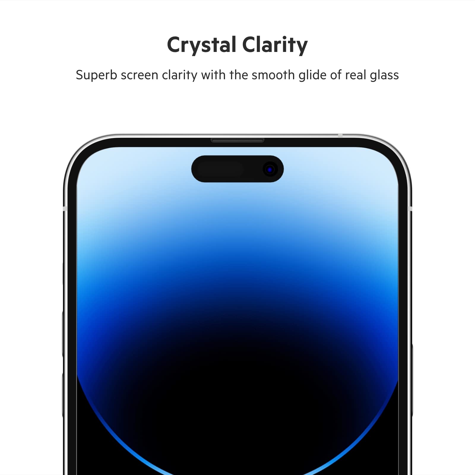 Belkin UltraGlass iPhone 14 Pro Max Screen Protector, AntiMicrobial-Treated, Easy Bubble Free Application with Included Installation Guide Tray, 9H Hardness Tested