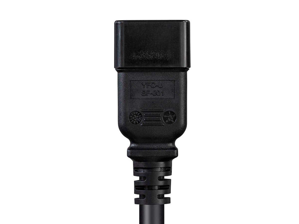 Monoprice 135059 Heavy Duty Extension Cord - IEC 60320 C20 to IEC 60320 C19 12AWG 20A/2500W SJTW 250V Black 6ft