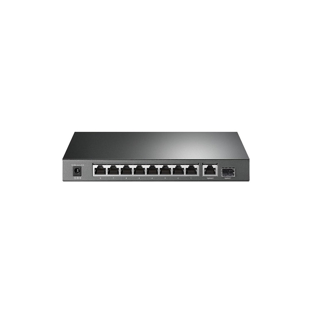 TP-Link 8 Port Gigabit PoE Switch | 8 PoE+ Ports @63W, w/ 1 Uplink Gigabit Port + 1 SFP Slot | Desktop/Wall-Mount | Plug & Play | Limited Lifetime Protection | Traffic Optimization (TL-SG1210P)