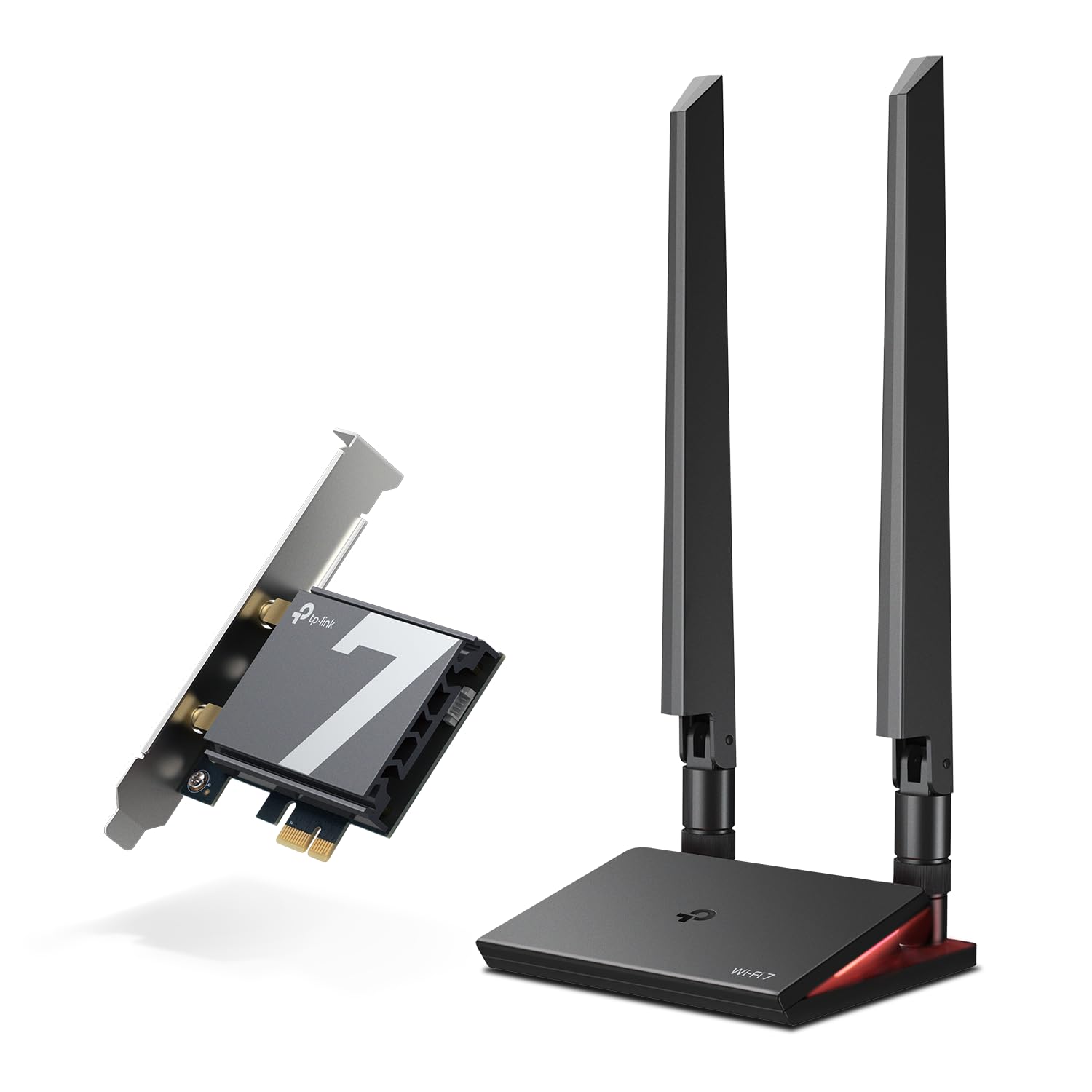 TP-Link WiFi 7 BE9300 PCIe WiFi Card for Desktop PC(Archer TBE550E), Tri-Band Wireless Adapter, Bluetooth 5.4, Multicolor Status LED, Supports AMD/Intel Motherboard, Not Compatible with Windows 10