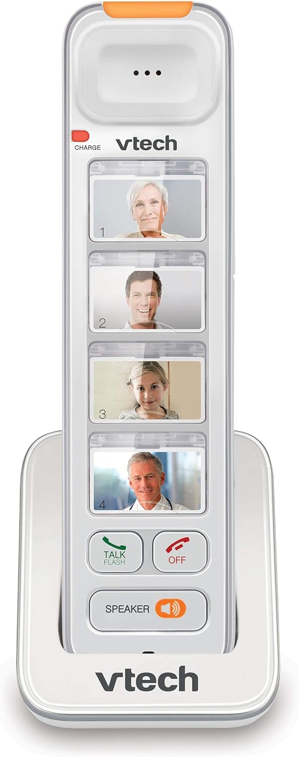 VTech SN5307 Amplified Photo DIAL Accessory Handset with Big Buttons & Large Display for SN5127 & SN5147 Senior Phone Systems, Photo Dial Handset, Cordless Phone System