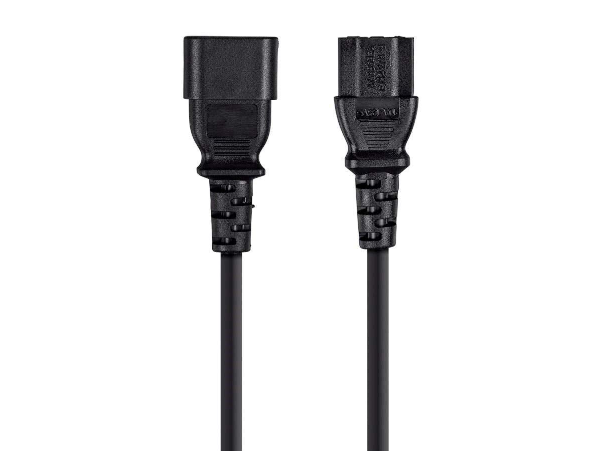 Monoprice 10ft 14AWG Power Extension Cord W/ 3 Conductor PC/Mon, 15A (IEC-320-C14 to IEC-320-C13)