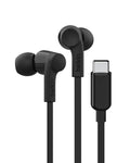 Belkin SoundForm Wired Earbuds with USB-C Connector, Black - In-Ear Earphones with Microphone - Headphones for iPhone 16, iPad Mini, Galaxy S24, Android, and More with USB-C Connector