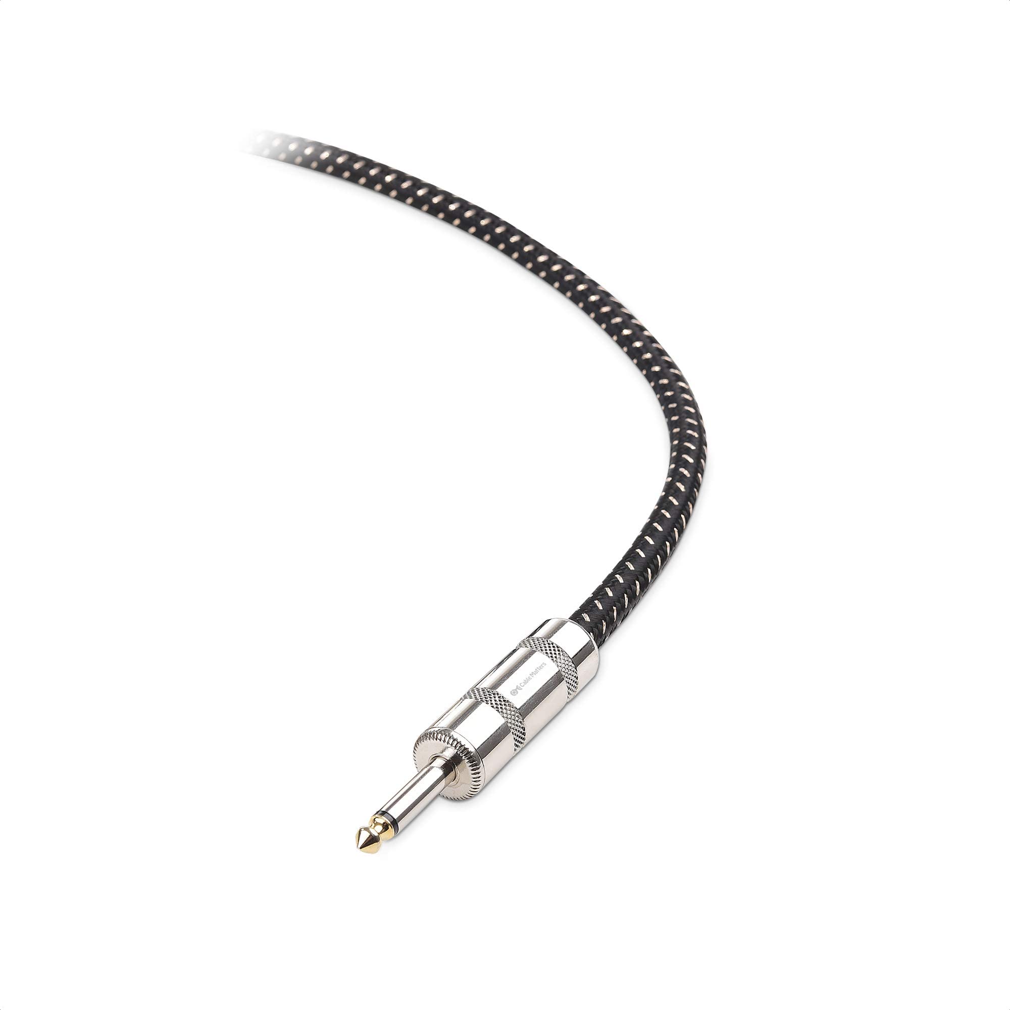 Cable Matters 2-Pack Braided TS Speaker Cable in Black � 3 Feet