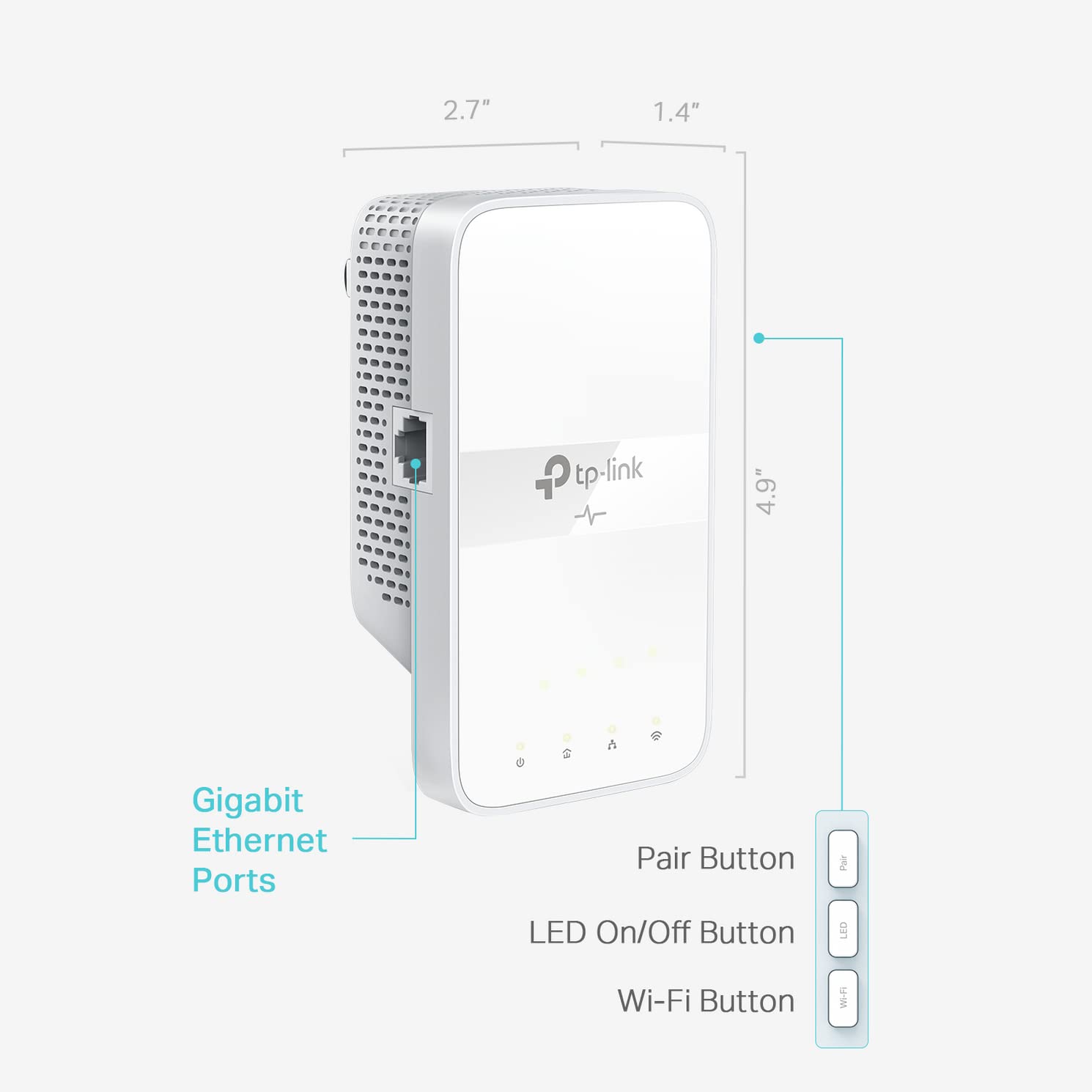 TP-Link Powerline WiFi Extender TL-WPA7617 - AC1200 Dual Band Powerline Network Extender, Gigabit Port, Passthrough, OneMesh, Ethernet Over Power, ???-?? ????