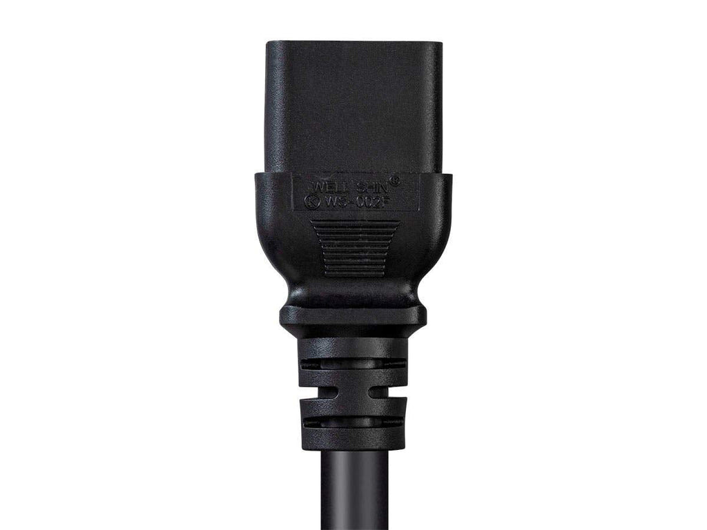 Monoprice 135059 Heavy Duty Extension Cord - IEC 60320 C20 to IEC 60320 C19 12AWG 20A/2500W SJTW 250V Black 6ft