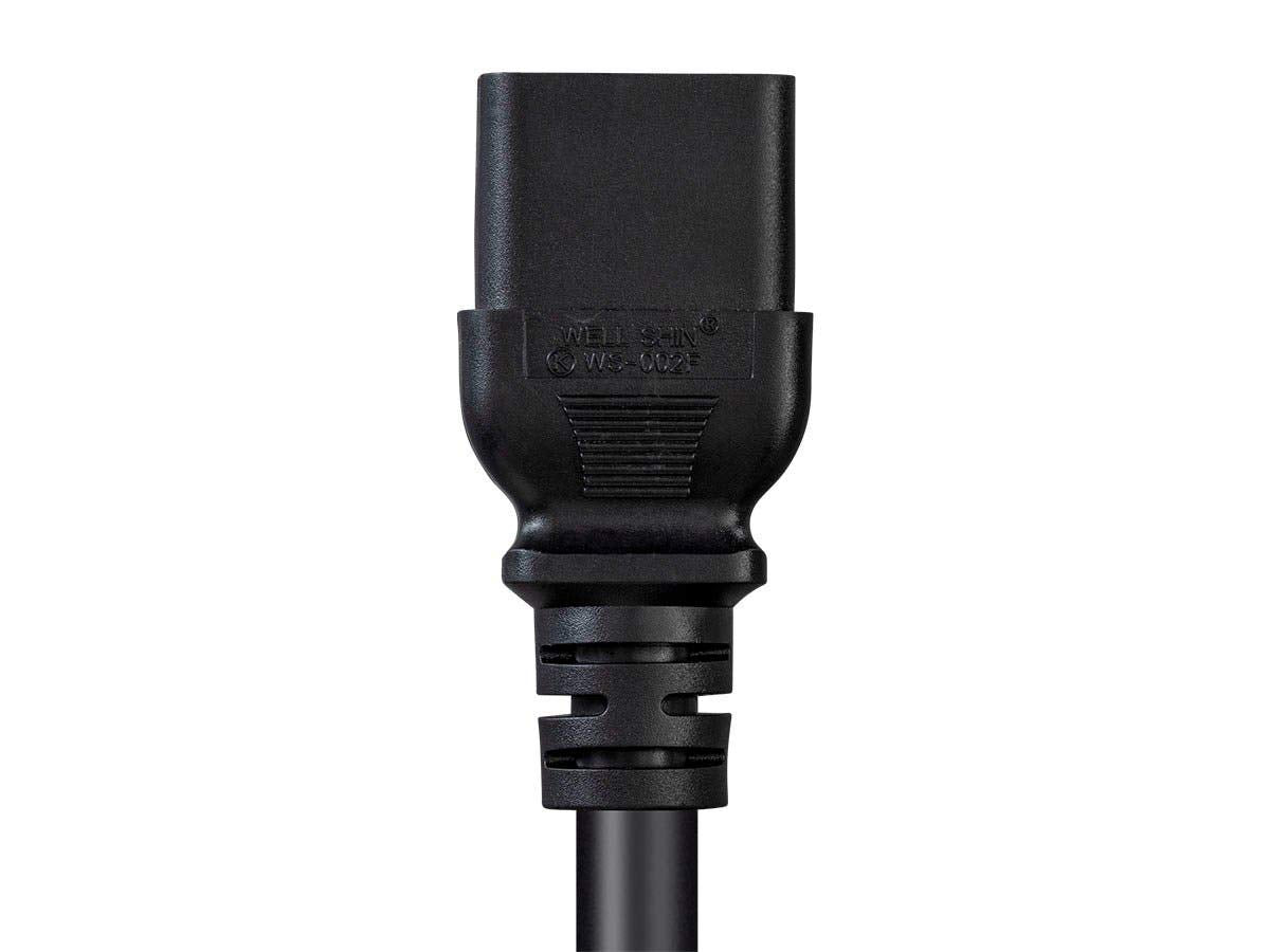 Monoprice 135059 Heavy Duty Extension Cord - IEC 60320 C20 to IEC 60320 C19 12AWG 20A/2500W SJTW 250V Black 6ft