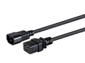 Monoprice Power Cord - 6 Feet - Black | IEC 60320 C19 to IEC 60320 C14, 16AWG, 10A, Sjt, 100-250V