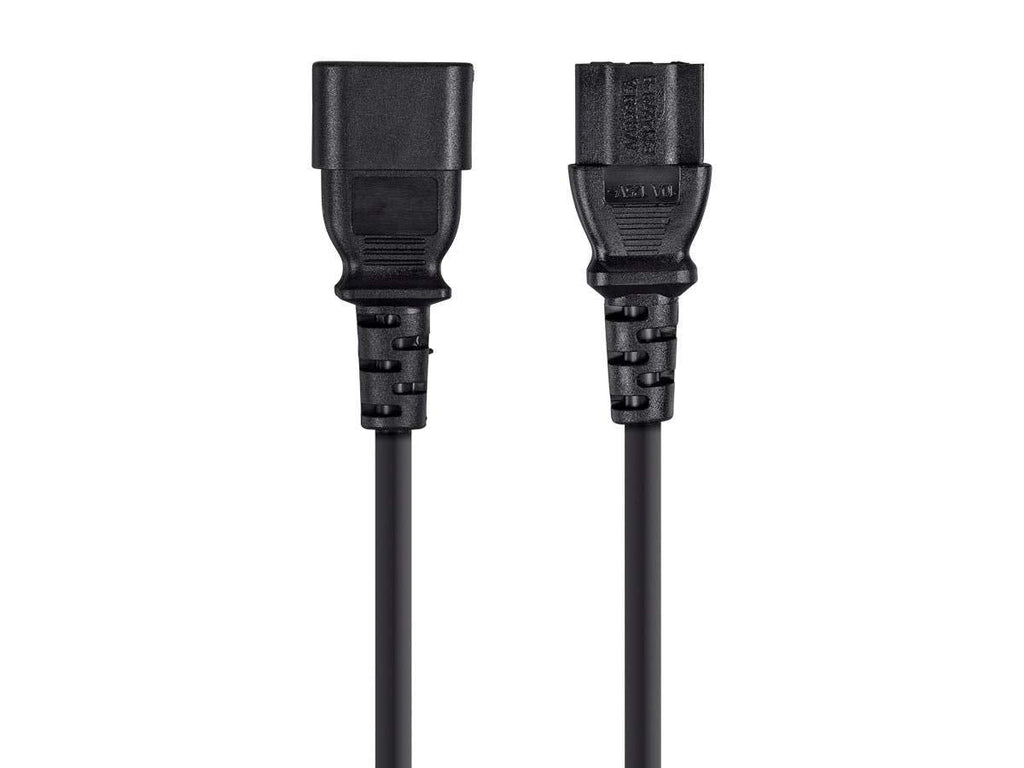Monoprice 3ft 18AWG Power Extension Cord Cable w/ 3 Conductor PC/Mon, 13A (IEC-320-C14 to IEC-320-C13)