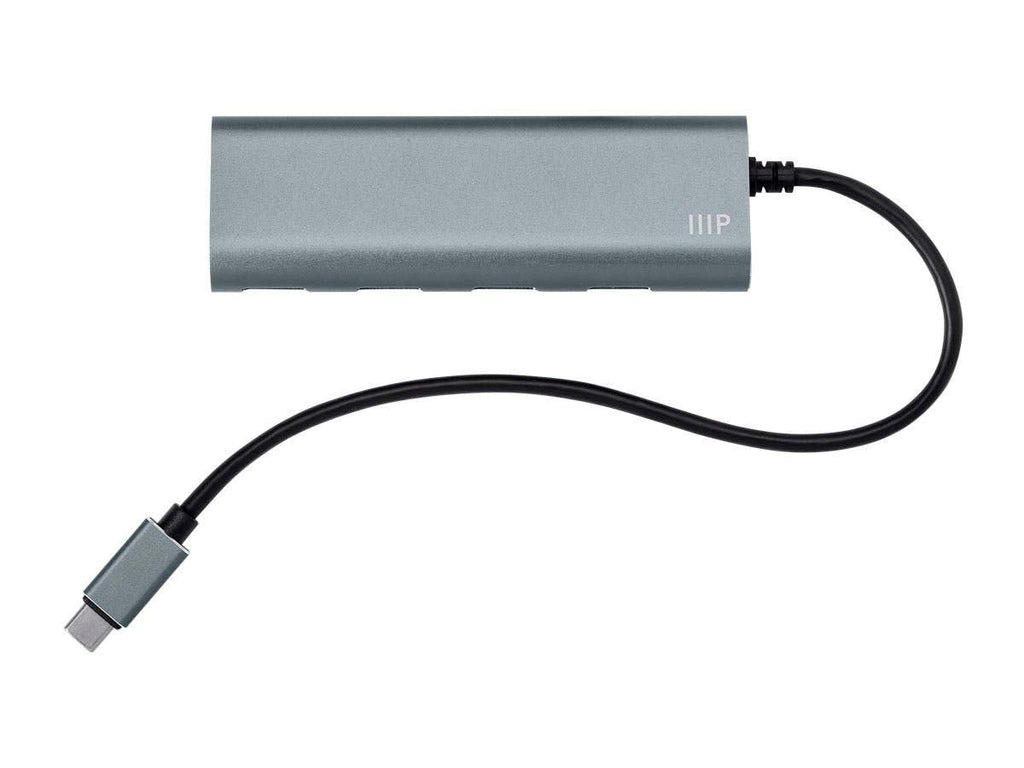 Monoprice 114908 4 Port USB-C Hub - Aluminum, SuperSpeed Transfer Rates, Compatible with Apple MacBook, Google Chromebook & More