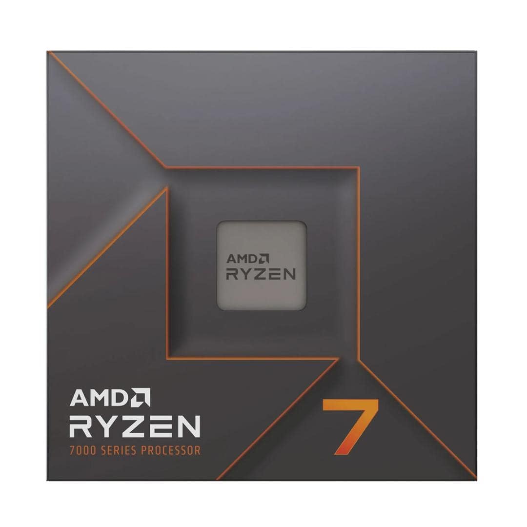 AMD Ryzensets 7 7700X Processor (integrated Radeon Graphics, 8 cores/16 threads, 105W DTP, AM5 Socket, 40MB cache, up to 5.4 GHz max boost, no cooler)
