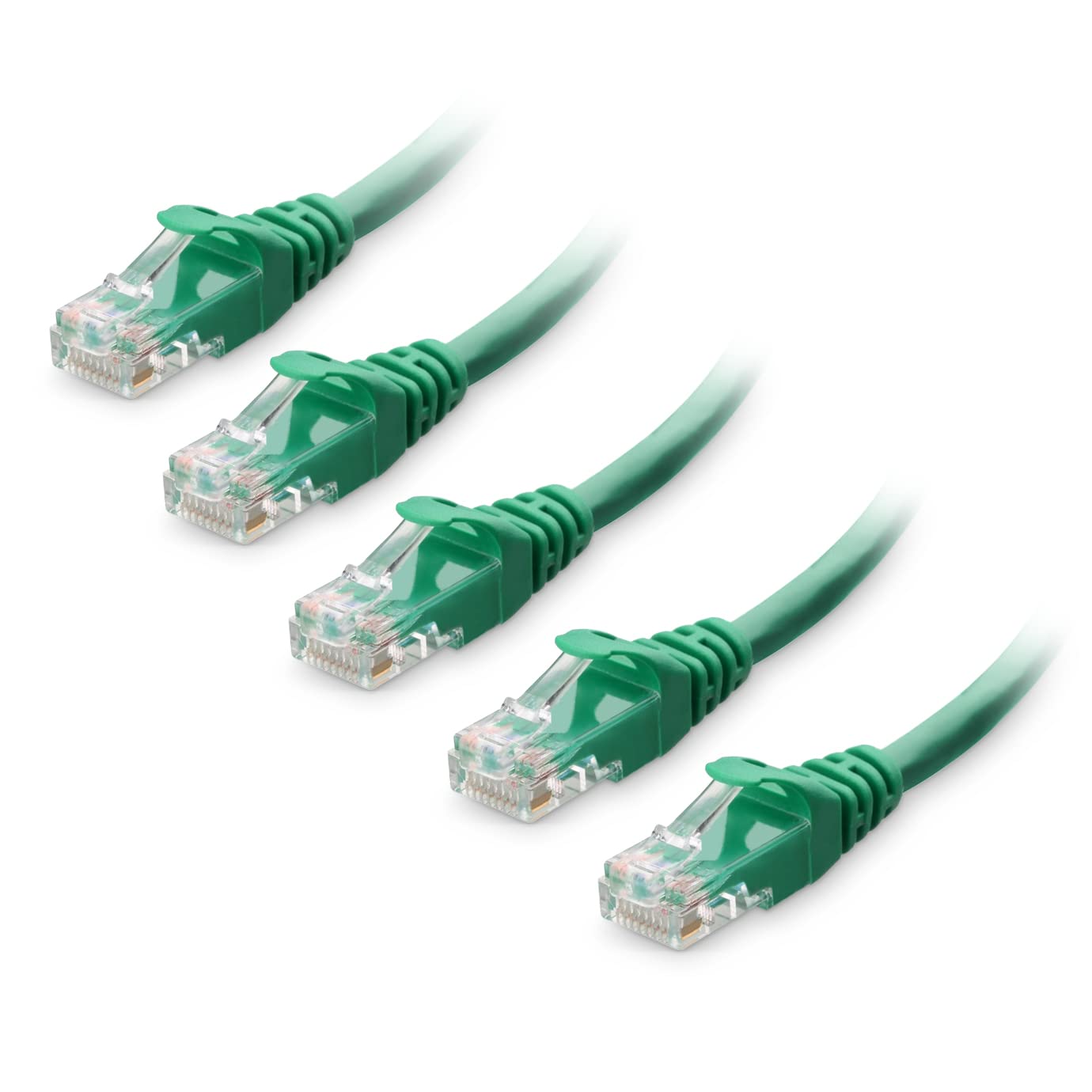Cable Matters 5-Pack Snagless Cat6 Ethernet Cable (Cat6 Cable/Cat 6 Cable) in Green 10 Feet - Available 1FT - 150FT in Length