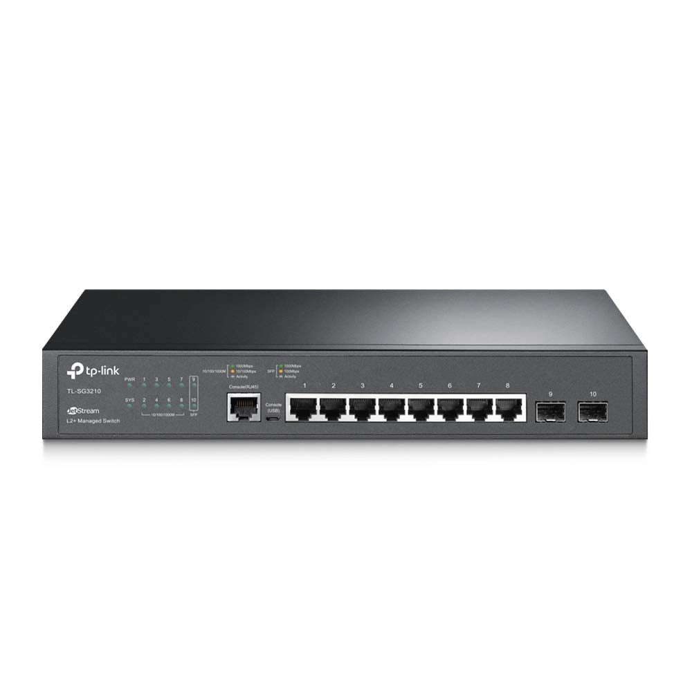 TP-Link TL-SG3210 v3 | 8 Port Gigabit Switch, 2 SFP Slots | Omada SDN Integrated | L2+ Smart Managed | IPv6 | Static Routing | L2/L3/L4 QoS, IGMP & LAG | 5 Year Manufacturer Warranty