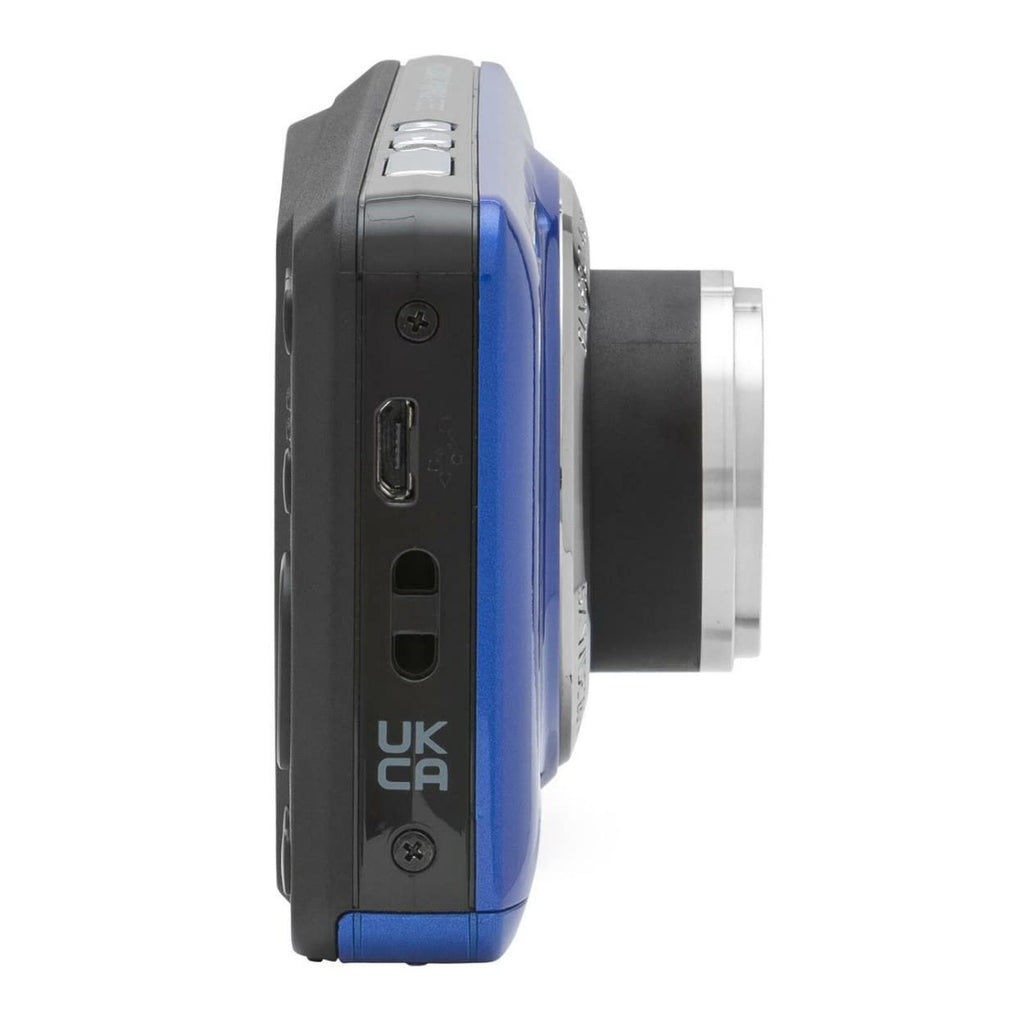 Kodak PIXPRO Friendly Zoom FZ55 Digital Camera (Blue) Bundle with Camera Case, 32GB Class 10 UHS-I U1 SDHC Memory Card and USB 2.0 Card Reader (4 Items)