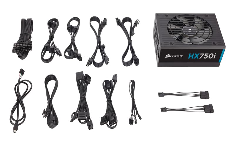 Corsair HX750i COR 750W Power Supply Unit, Black