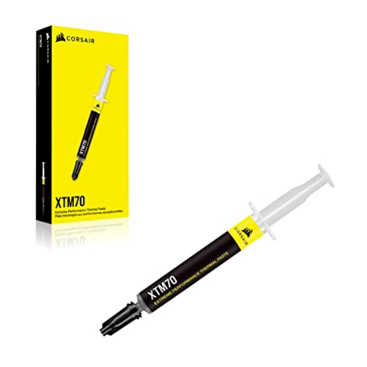 Corsair XTM70 Extreme Performance Thermal Paste, 3g for Intel & AMD Processors up to 250W+ TDP - Low viscosity, Easy Application, Three Included Cleaning Wipes and Applicator Kit