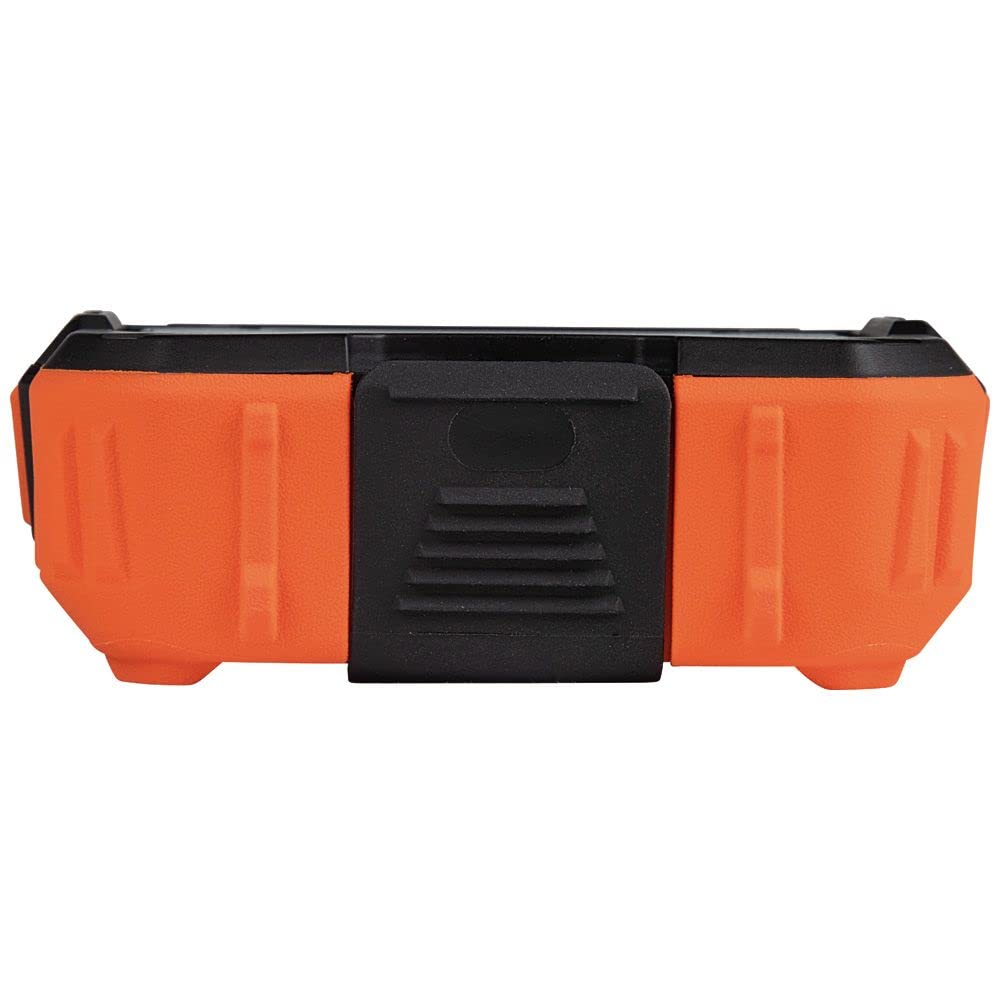 KLEIN TOOLS AEPJS2 Bluetooth Speaker With Magnetic Strip and Hook, Rechargeable, Wireless and Aux Capable, Hands Free Capable, Smart Phone Charging, 10 Hr Run Time, IP54 Dust and Water Resistant