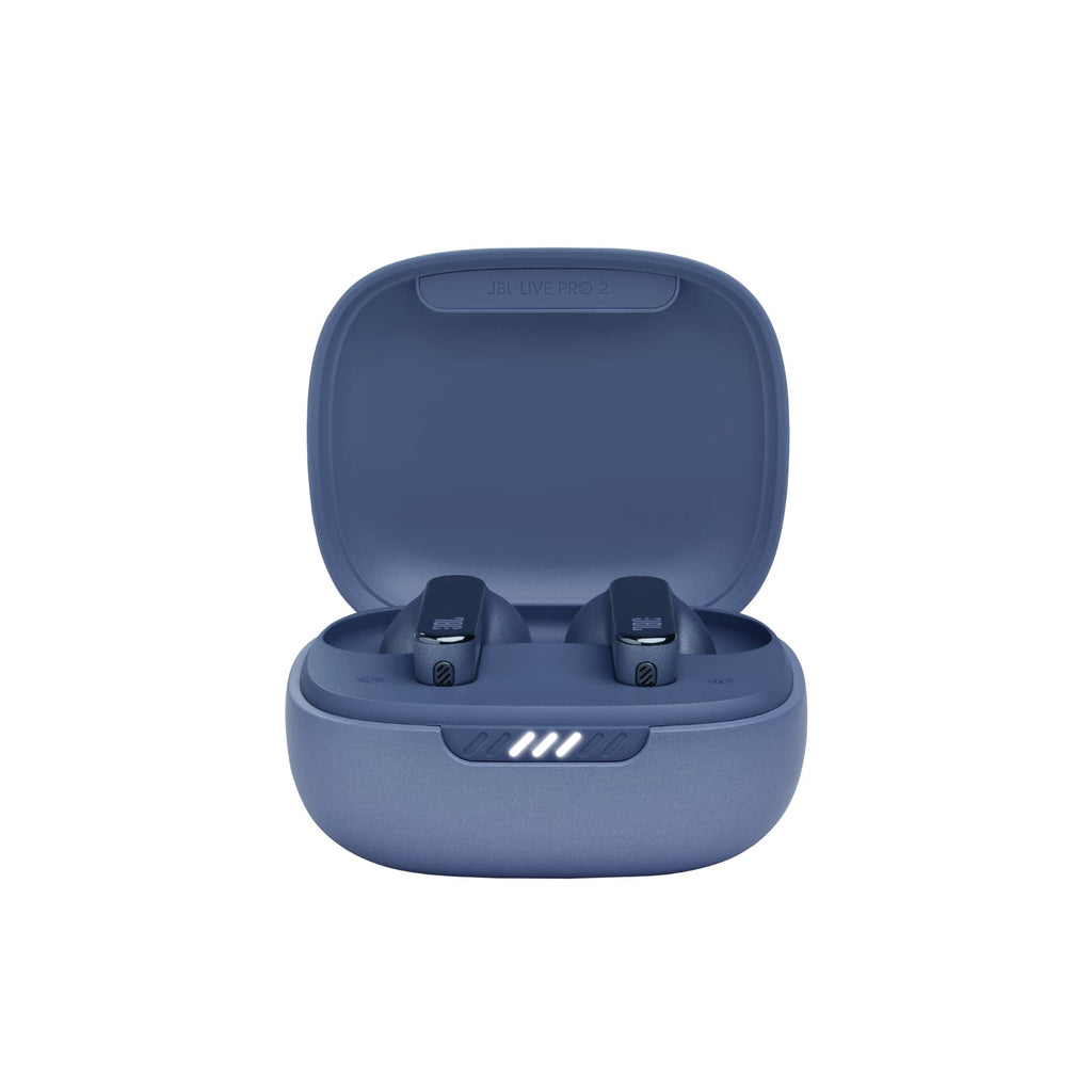 JBL Live Pro 2: 40 Hours of Playtime, True Adaptive Noise Cancelling, Smart Ambient, and Beamforming mics (Blue), Small