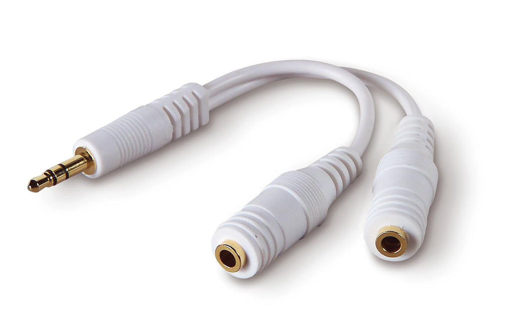 Belkin Speaker and Headphone Splitter, Standard, White