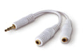 Belkin Speaker and Headphone Splitter, Standard, White